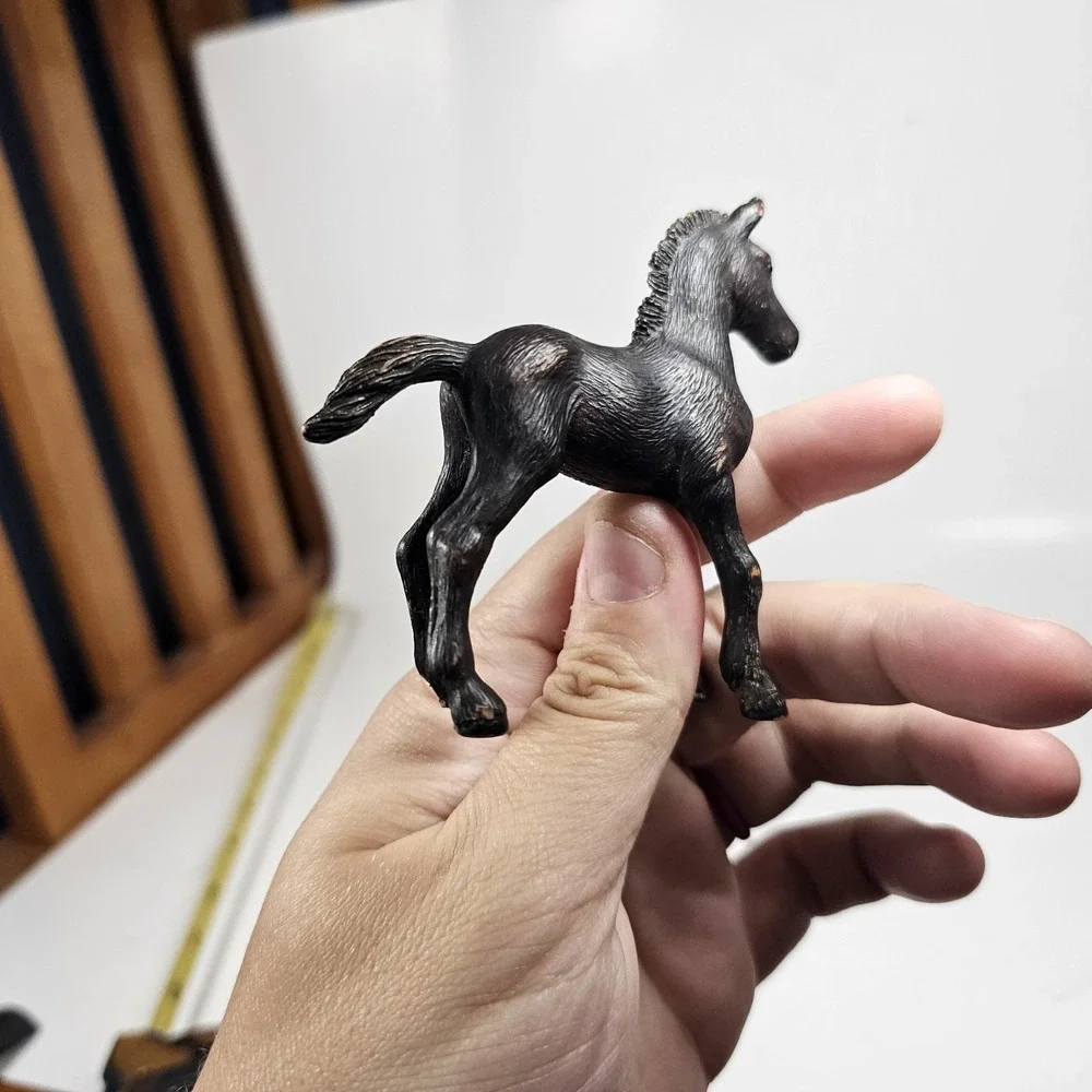 2006 Schleich Black/Brown Foal Pony Horse, 3